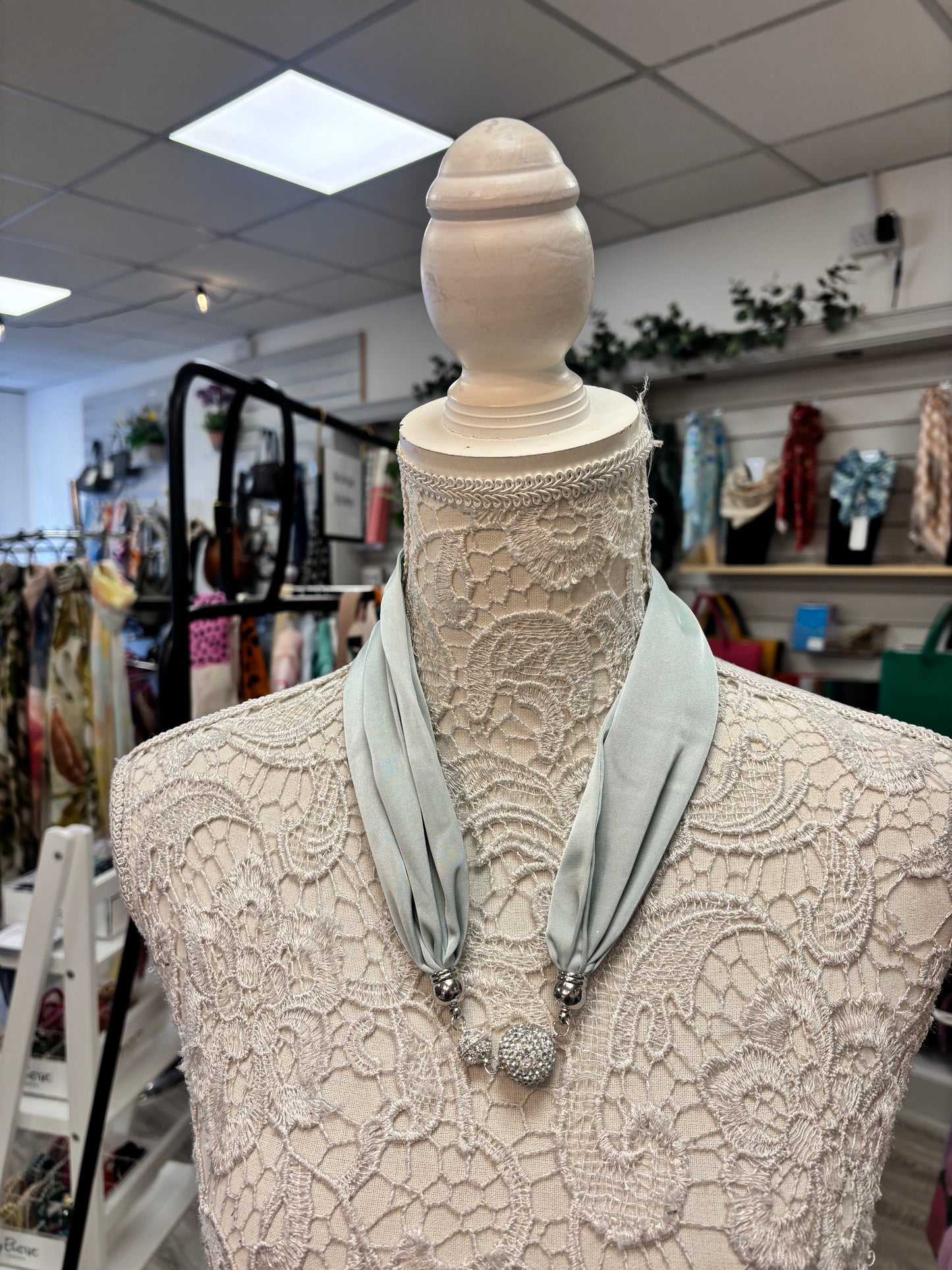 Gem diamanté scarf/necklace