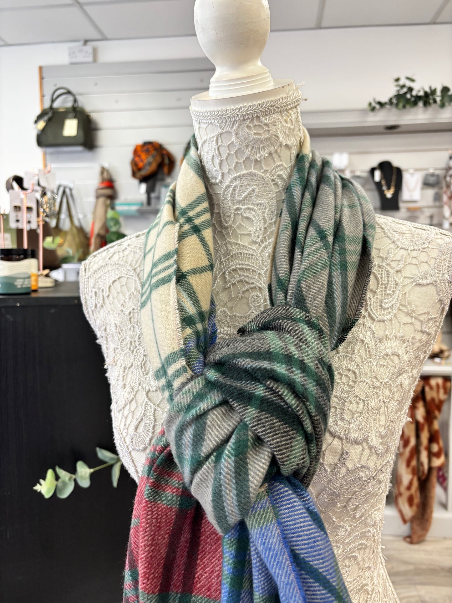 Perrie checked scarf