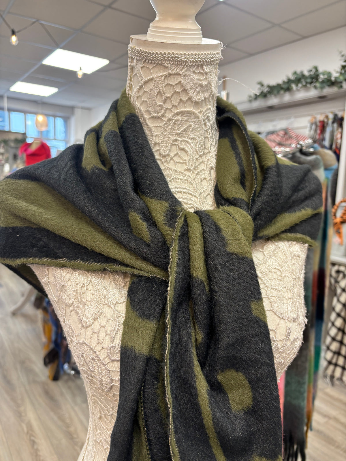 Molly cow print triangle knit