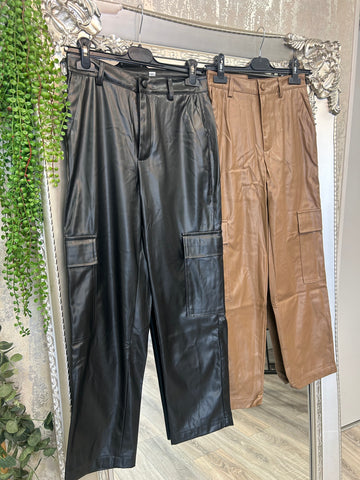 Camila Pleather Trousers