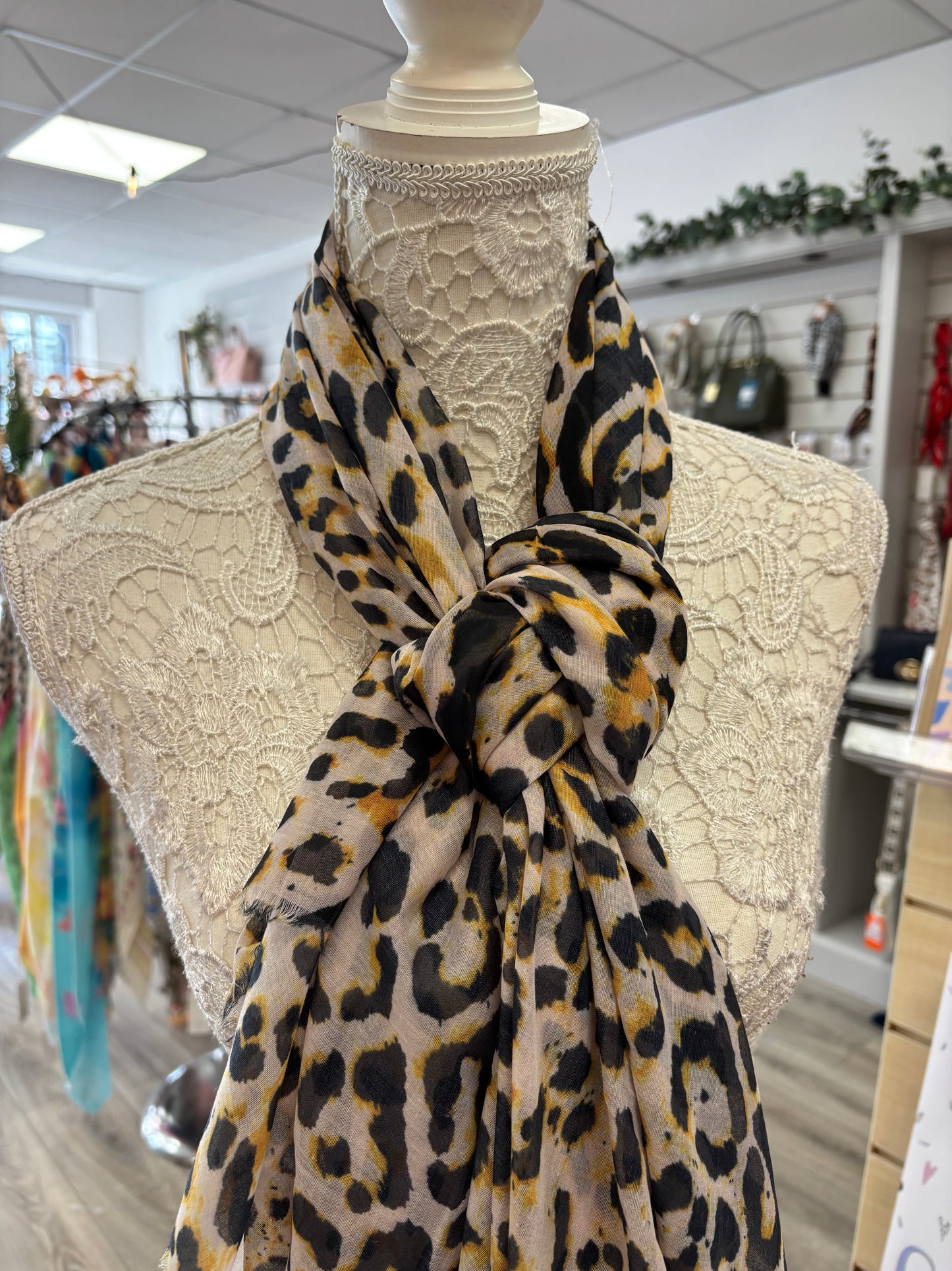 Leona animal print scarf