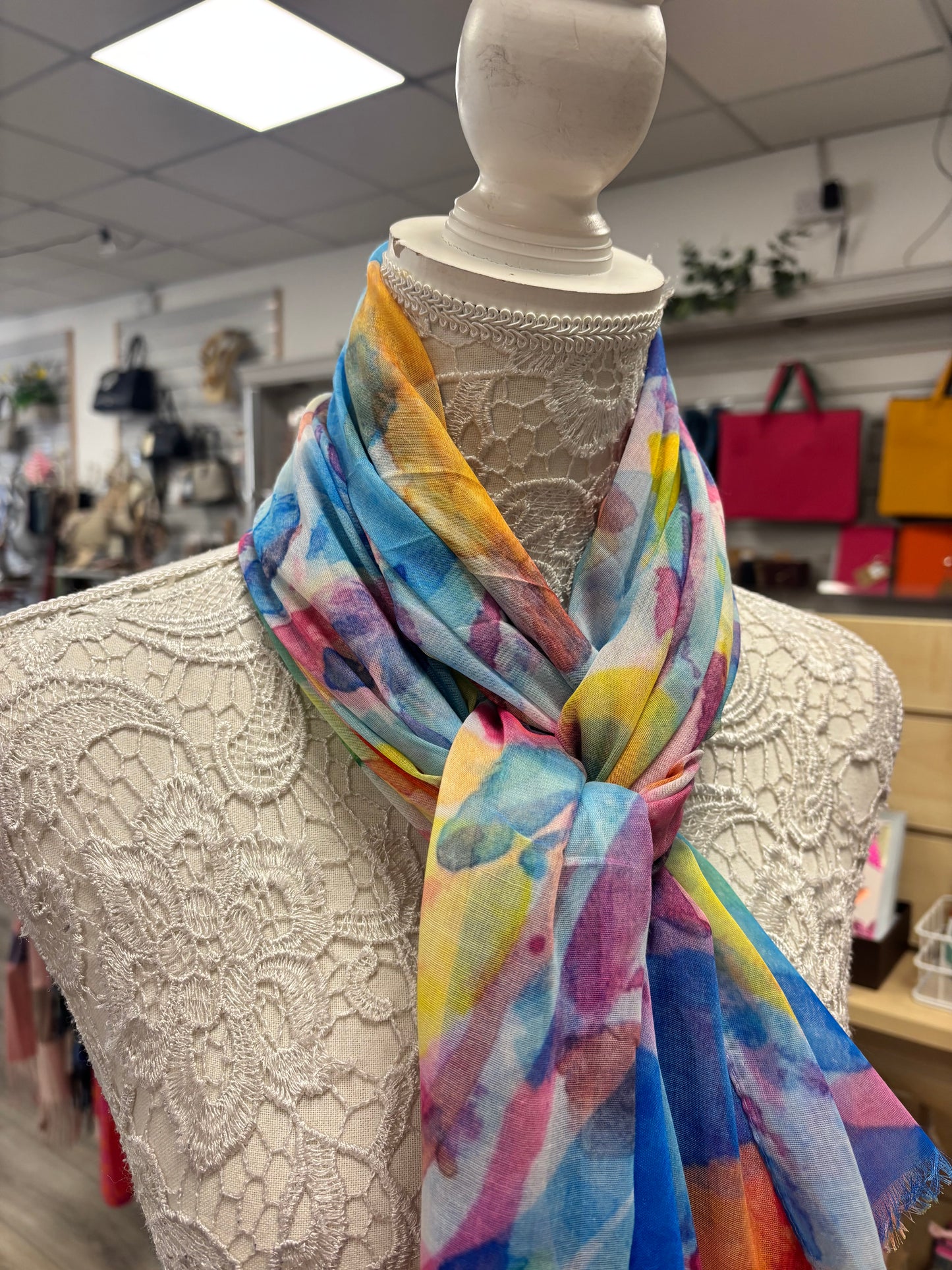 Polly watercolour scarf