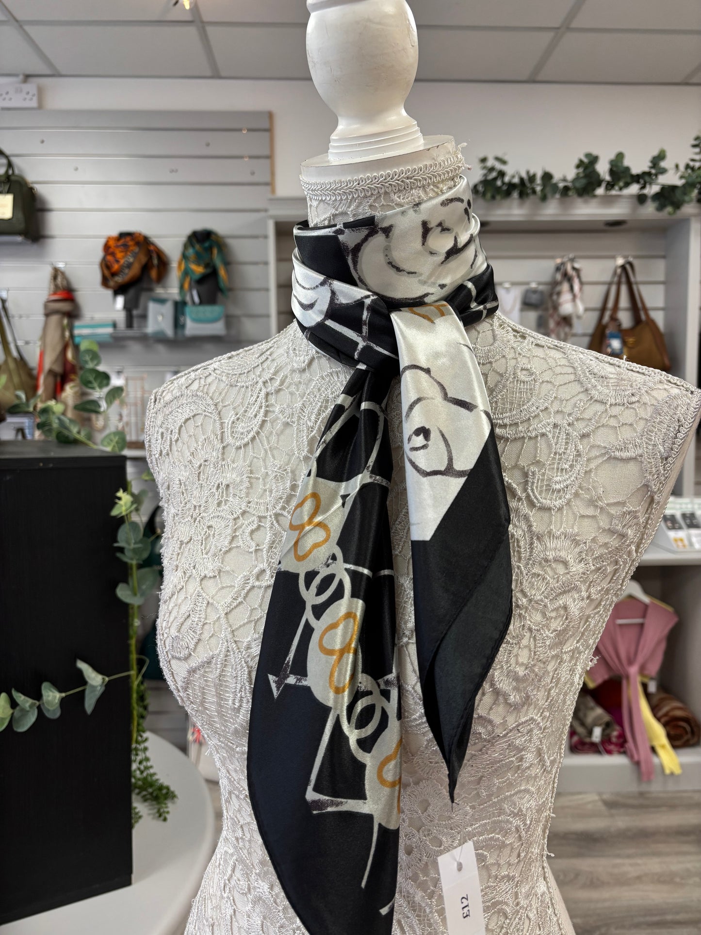 Satin feel neck scarves