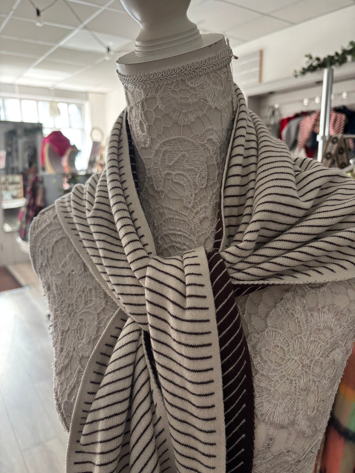 Larissa stripe triangle knit