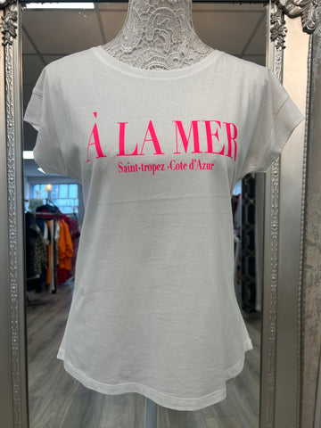 A LA MER printed T-shirt one size