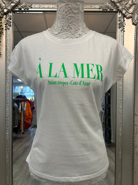 A LA MER printed T-shirt one size