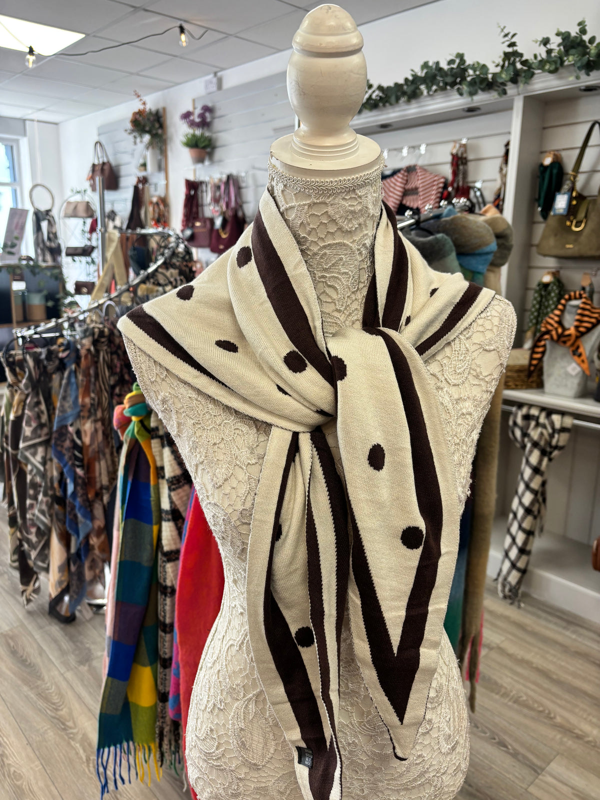 Larissa Polka dot scarf
