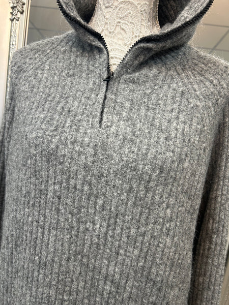 Luna 1/4 zip Knit Hoodie