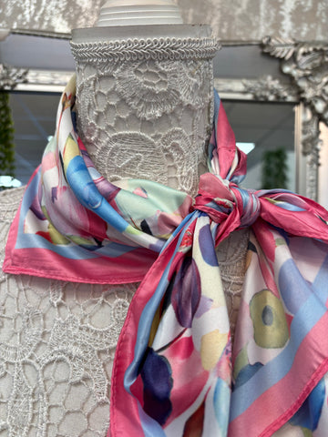Wildflower print neck scarf