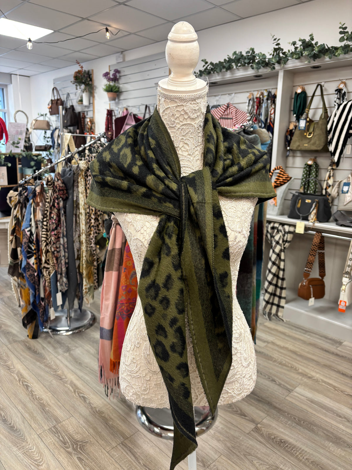 Shauna leopard print triangle knit