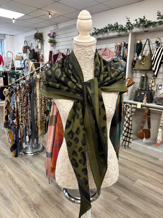 Shauna leopard print triangle knit