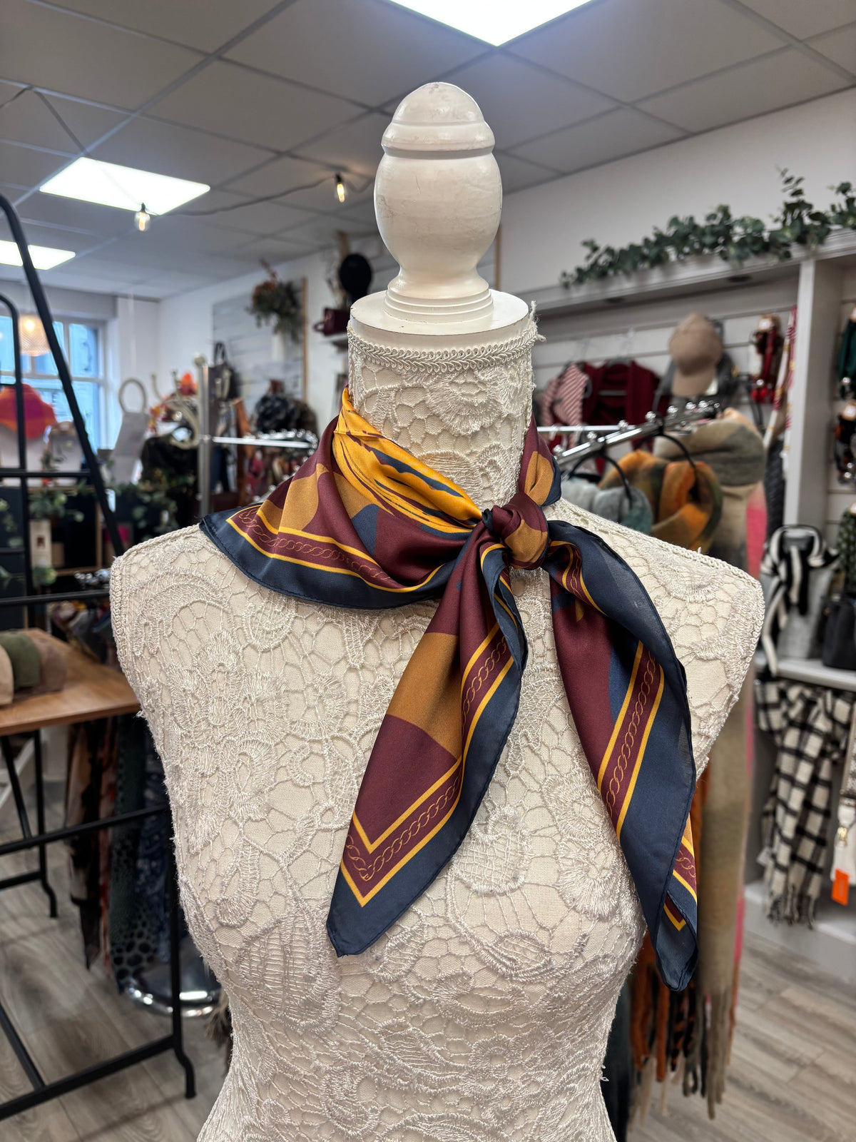 Rita burgandy mix scarf 70x70