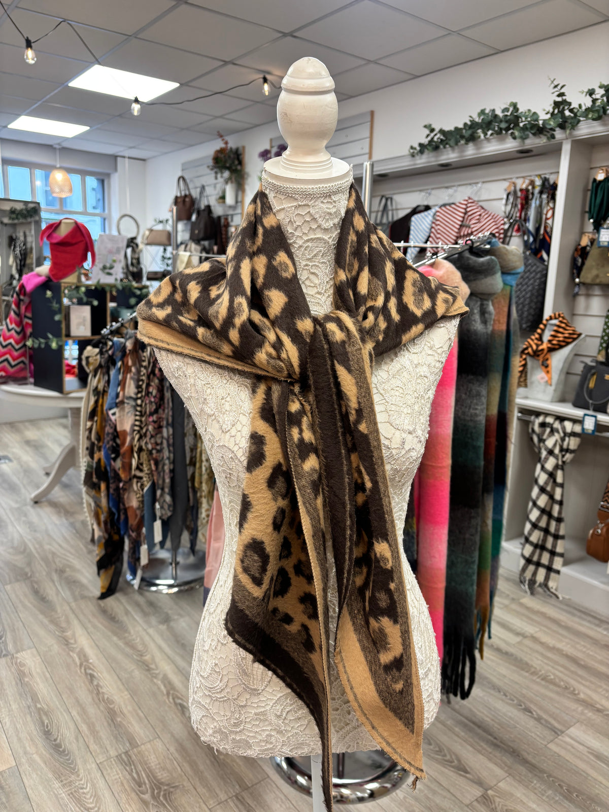Shauna leopard print triangle knit