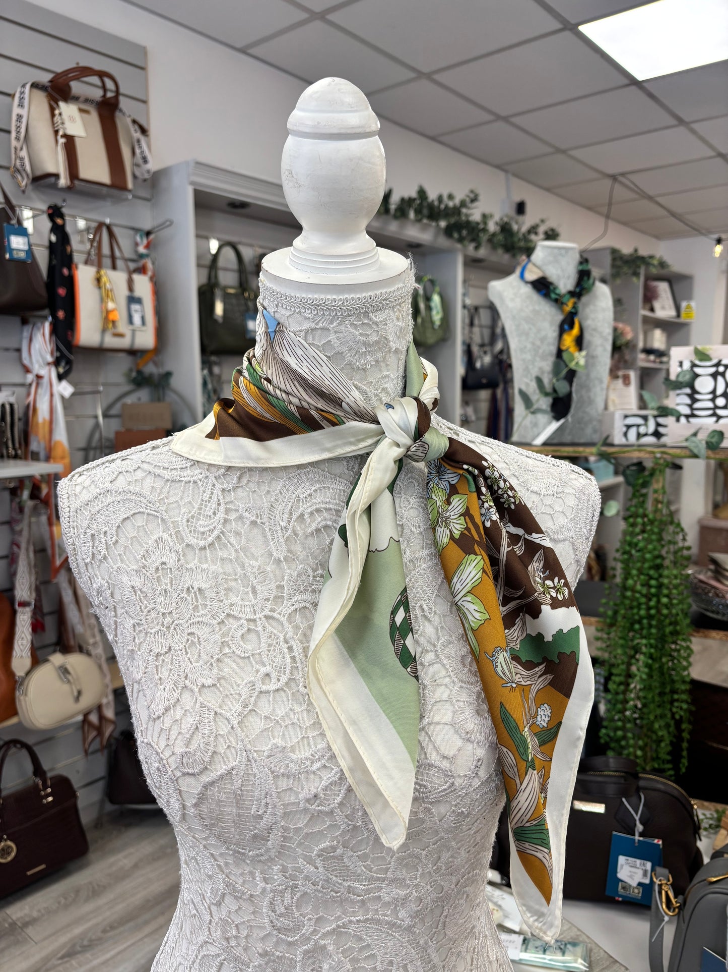 Mena oriental print neck scarf
