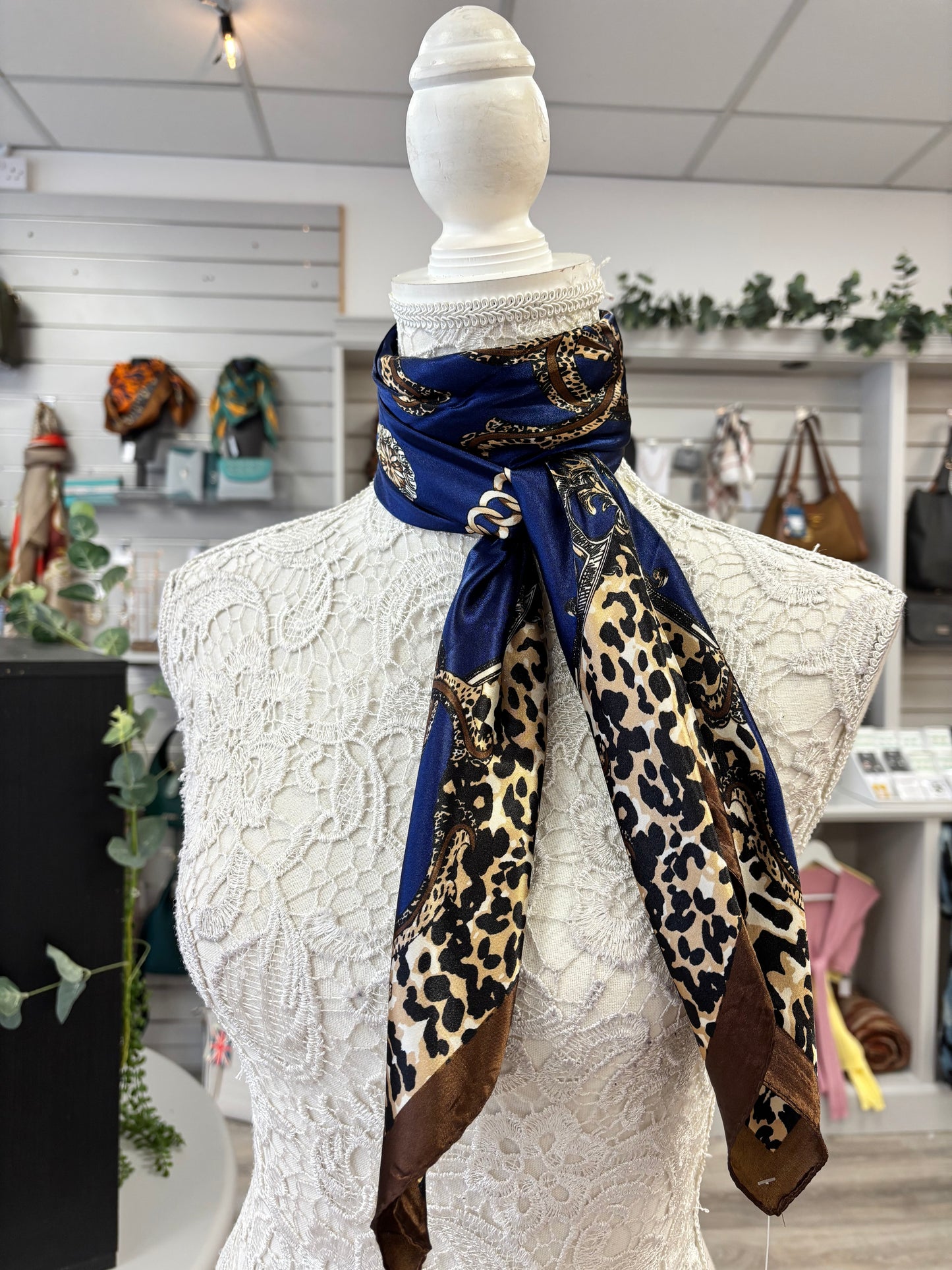 Satin feel neck scarves