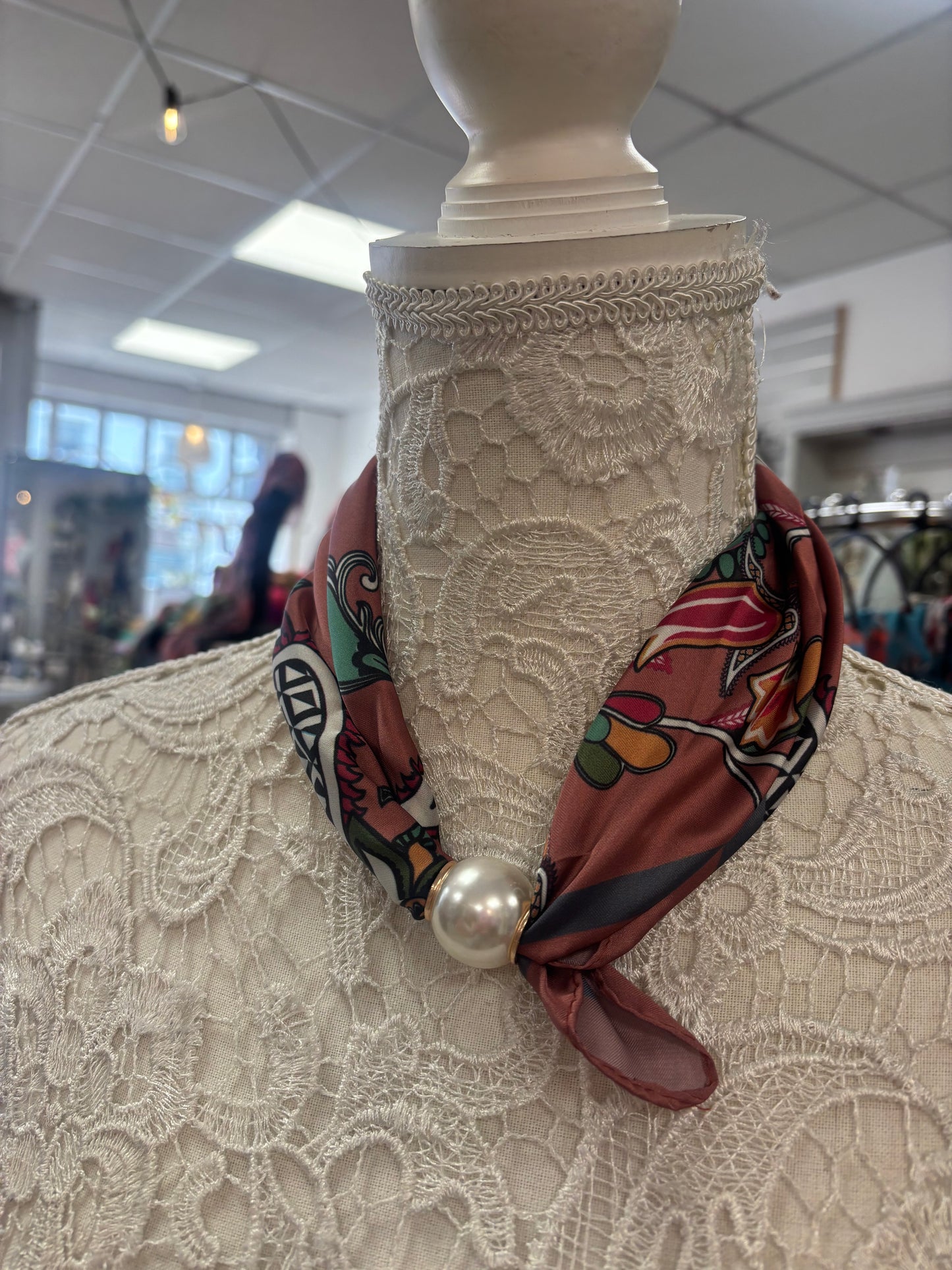 Paisley print scarf