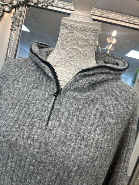 Luna 1/4 zip Knit Hoodie