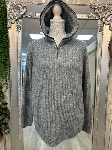 Luna 1/4 zip Knit Hoodie