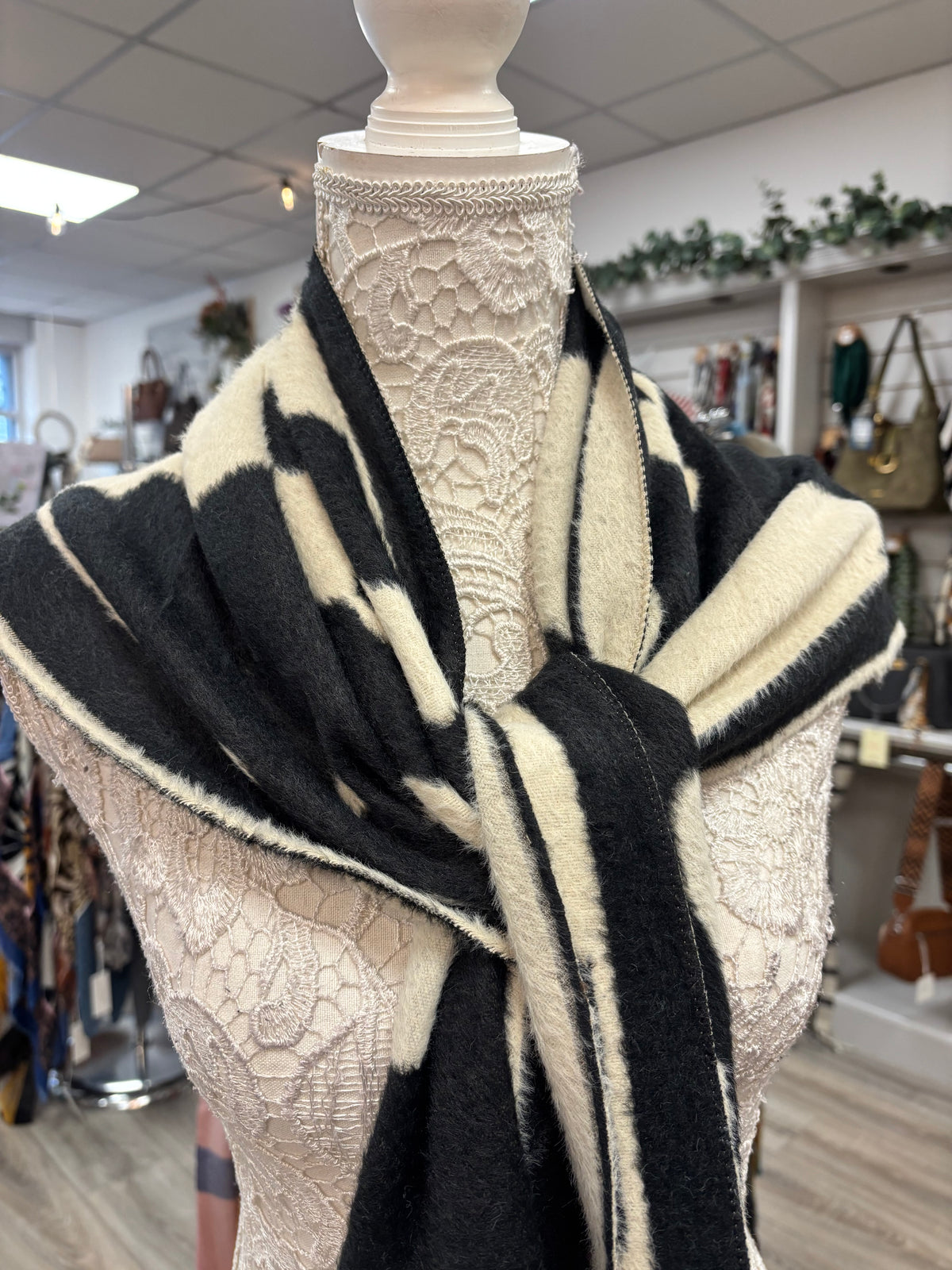 Molly cow print triangle knit