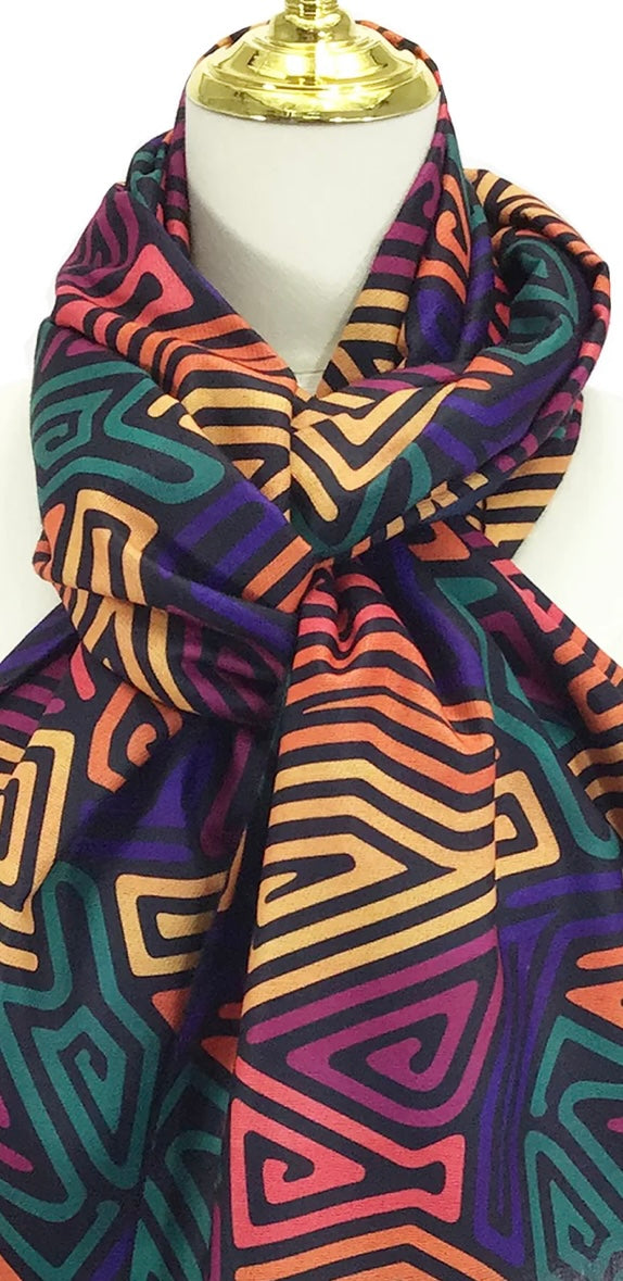 Gina Geometric print scarf