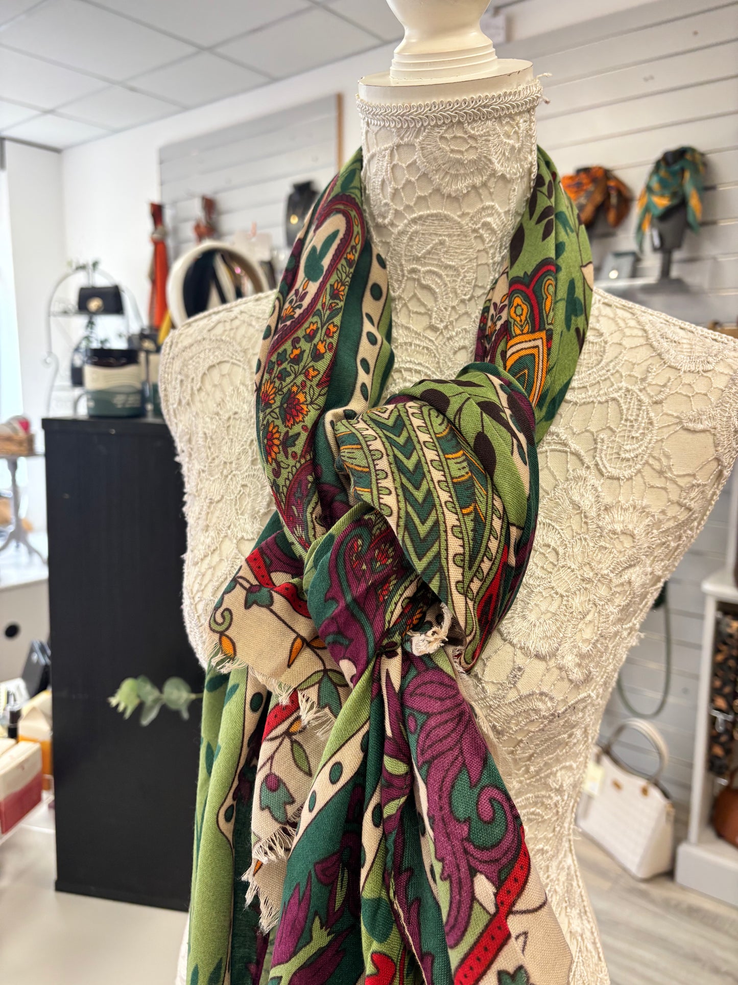 Freya abstract floral scarf