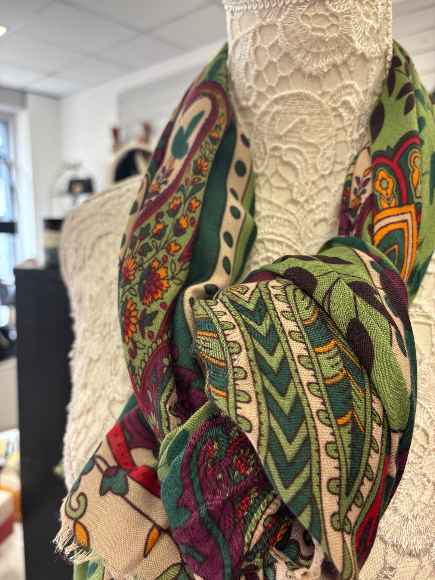 Freya abstract floral scarf