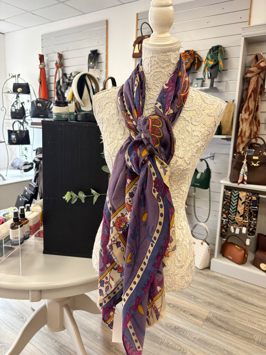 Freya abstract floral scarf