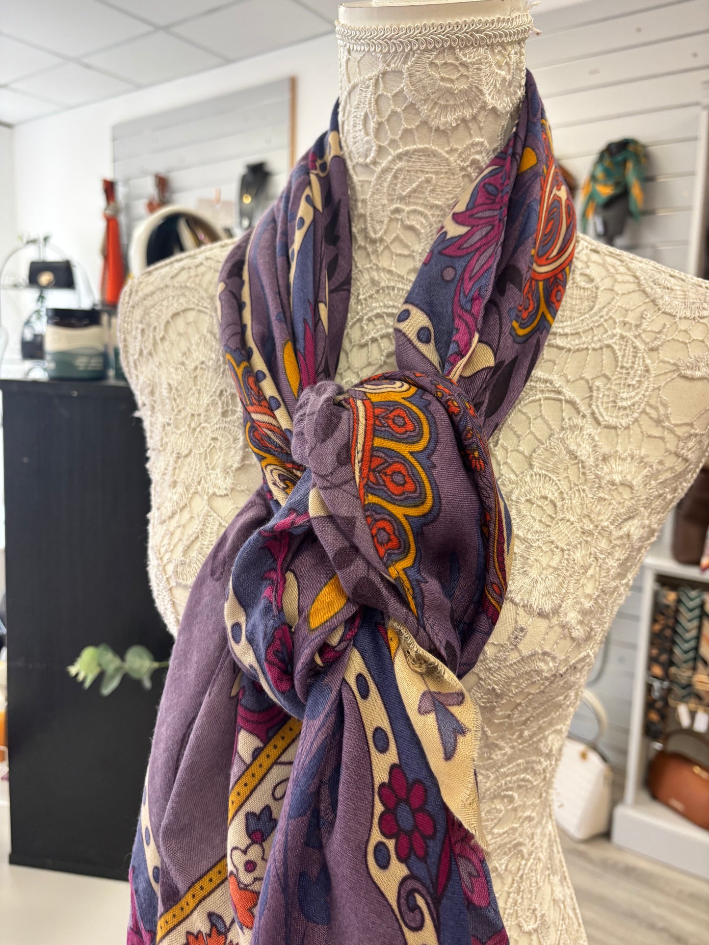 Freya abstract floral scarf