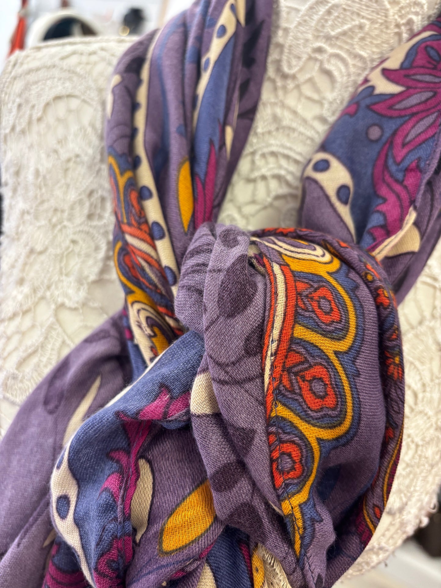 Freya abstract floral scarf