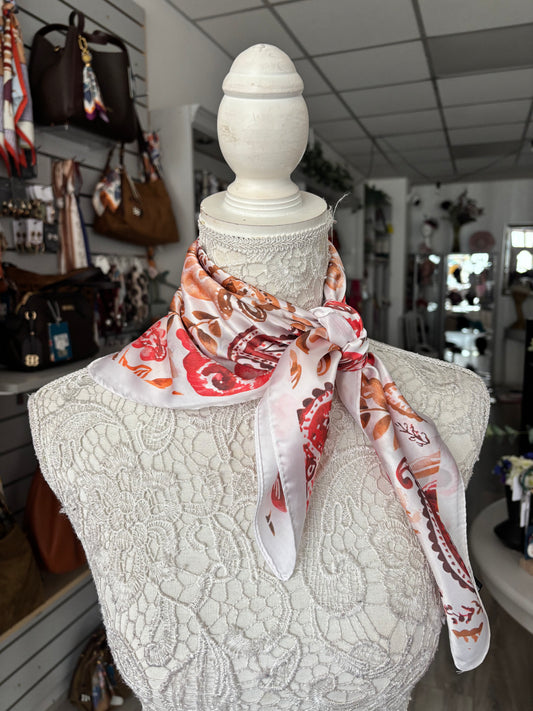 Iris Silk-touch scarf 70x70 bandana print