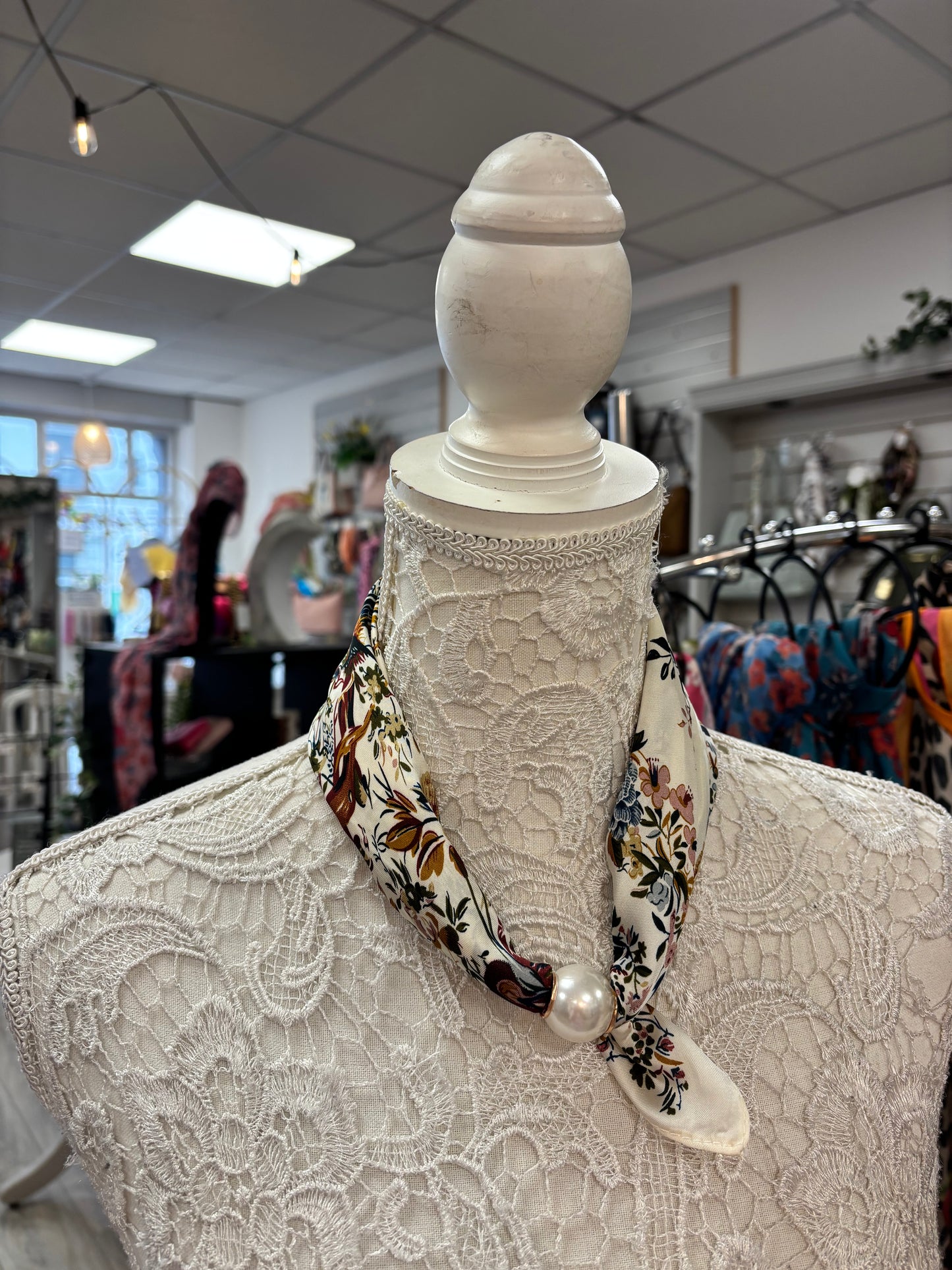 Lotus pearl scarf
