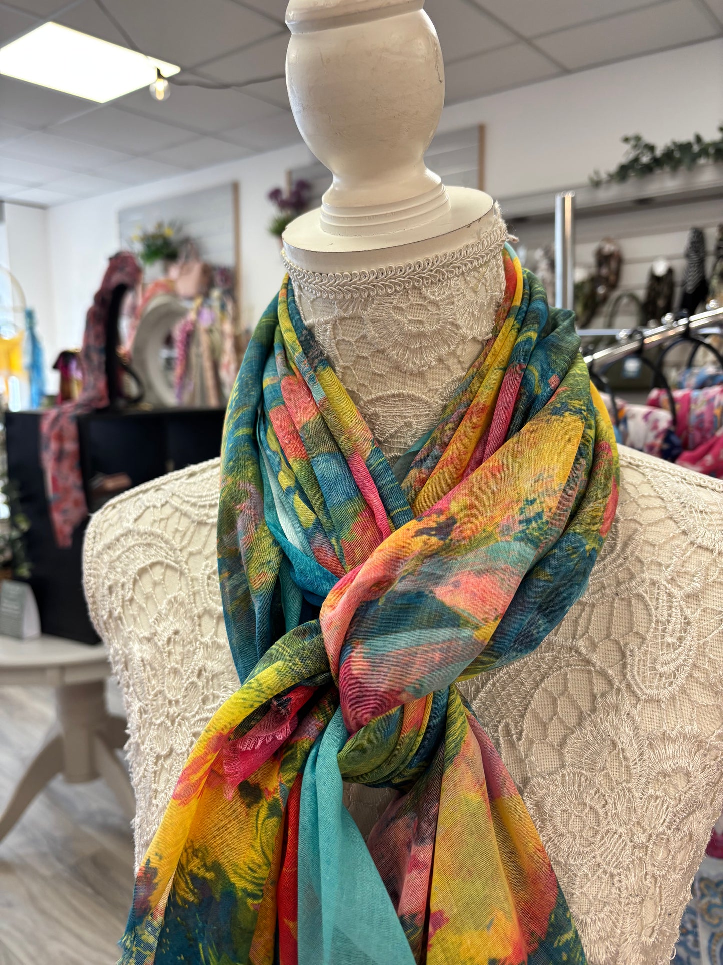 Lilian water colour scarf