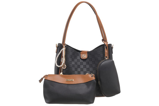 Remi black contrast shoulder bag