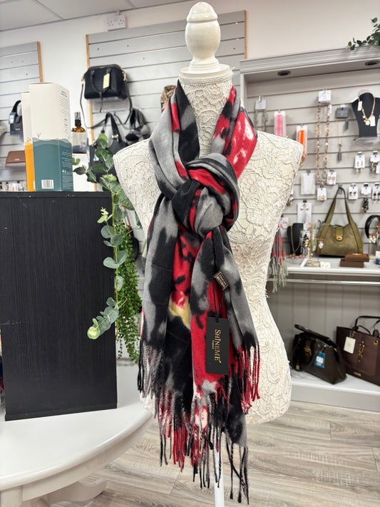 Ruby Red mix scarf