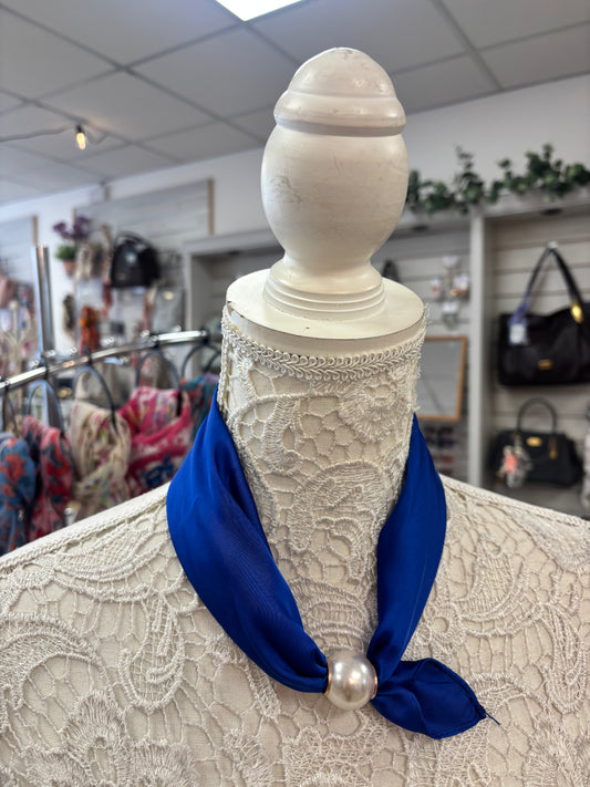 Kate royal blue pearl scarf