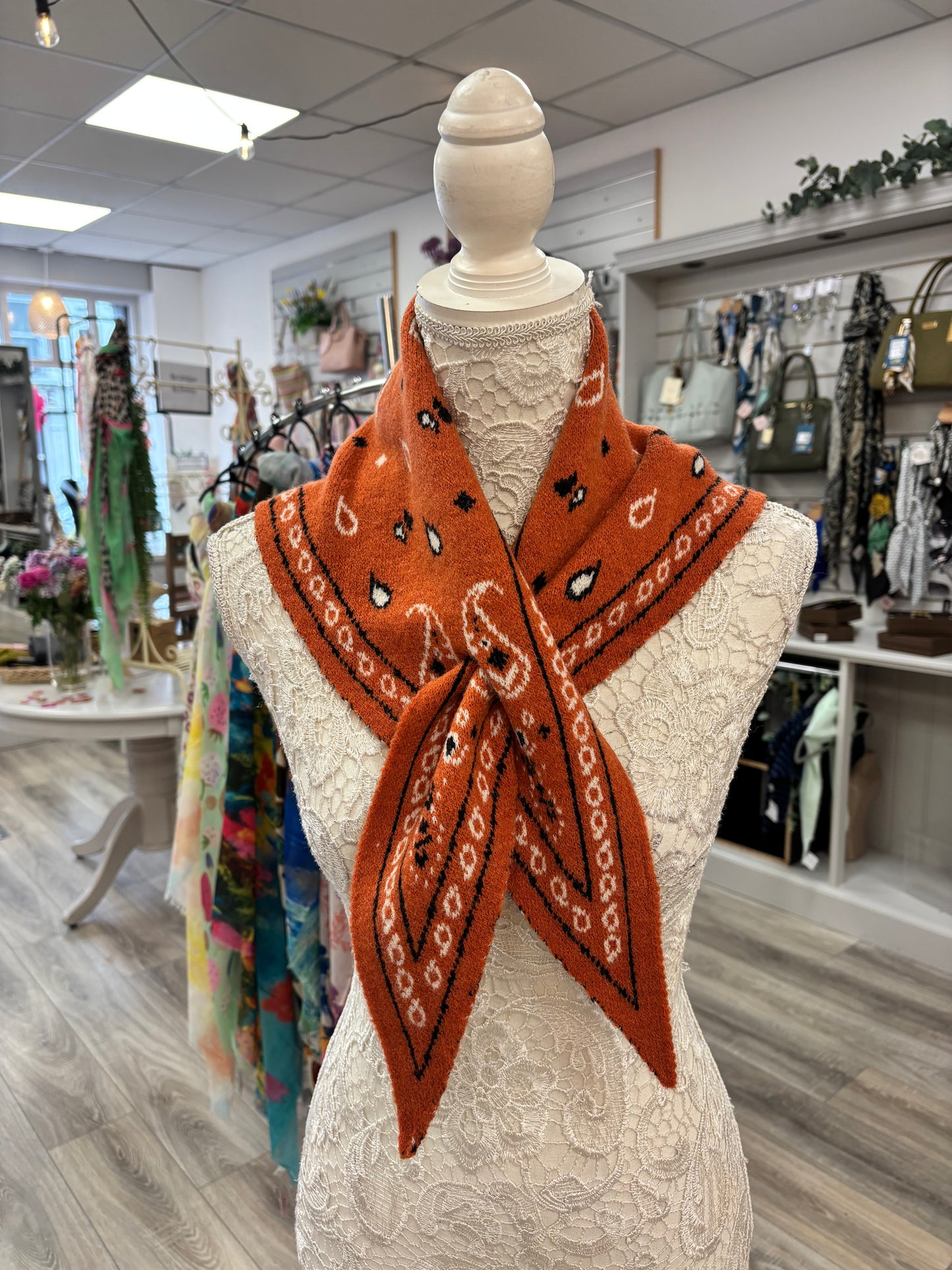 Cora knit pull through scarf