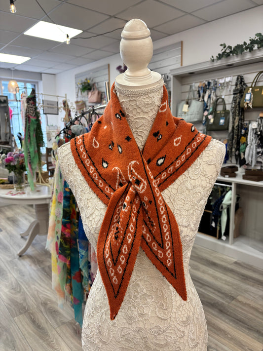 Cora knit pull through scarf