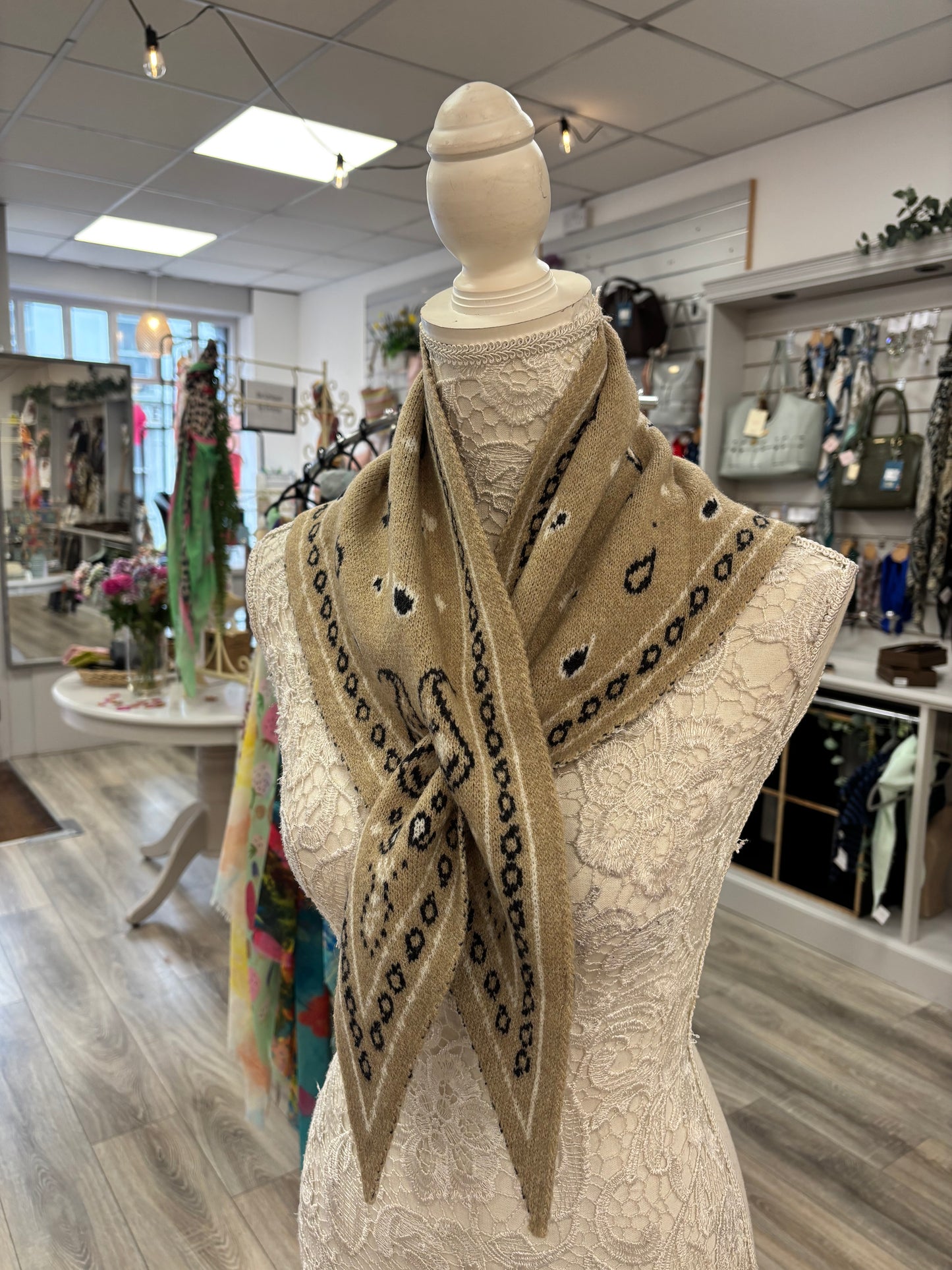 Cora knit pull through scarf