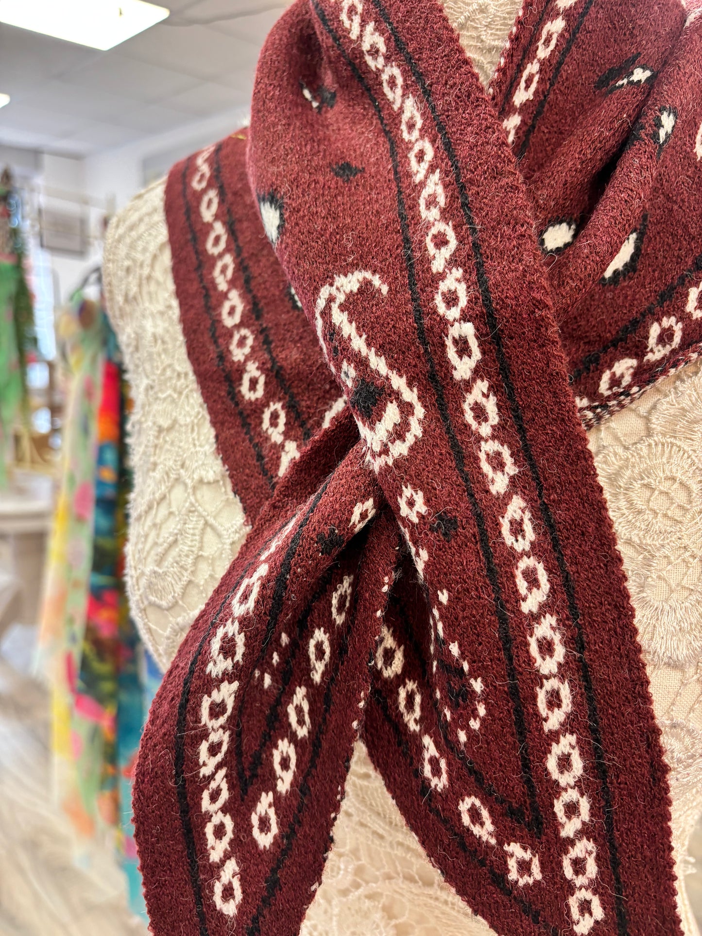 Cora knit pull through scarf