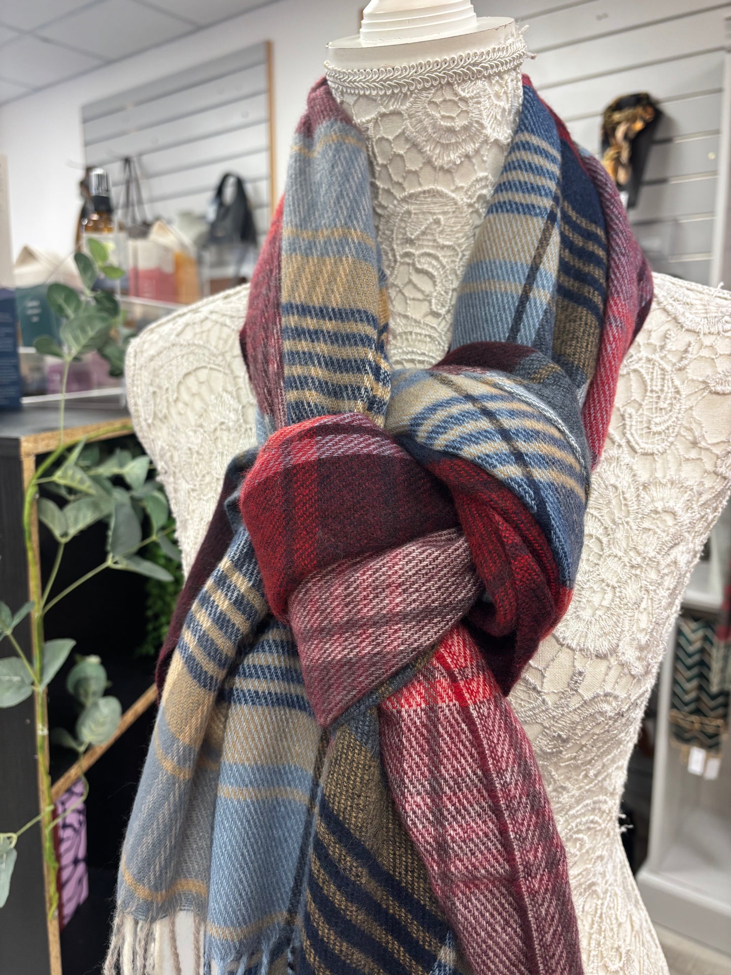 Gracie checked scarf