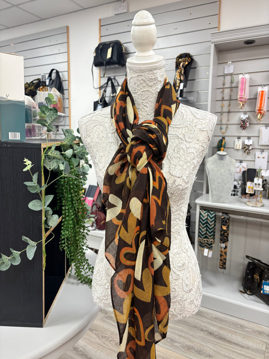 Heart light weight scarf