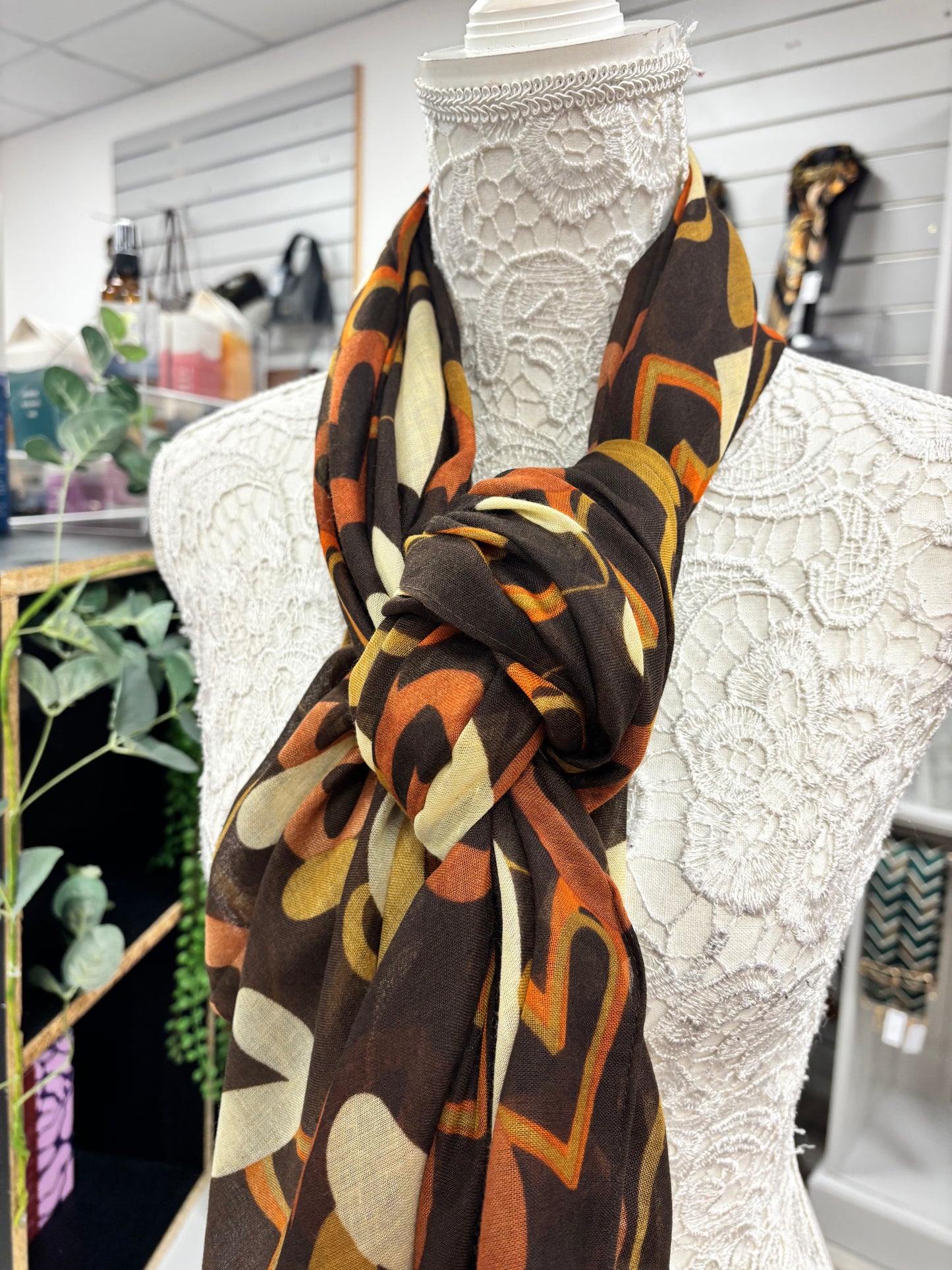 Heart light weight scarf