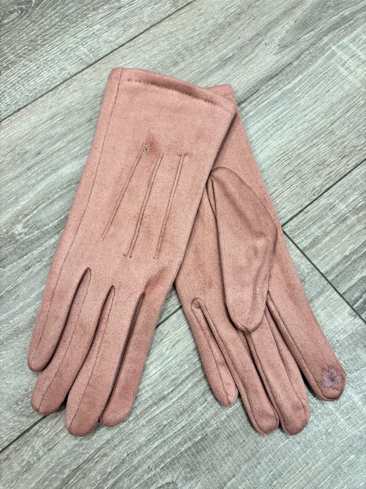 Lena suede effect gloves