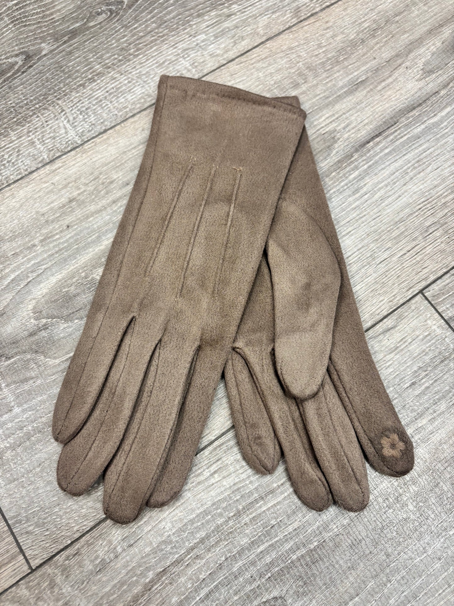 Lena suede effect gloves