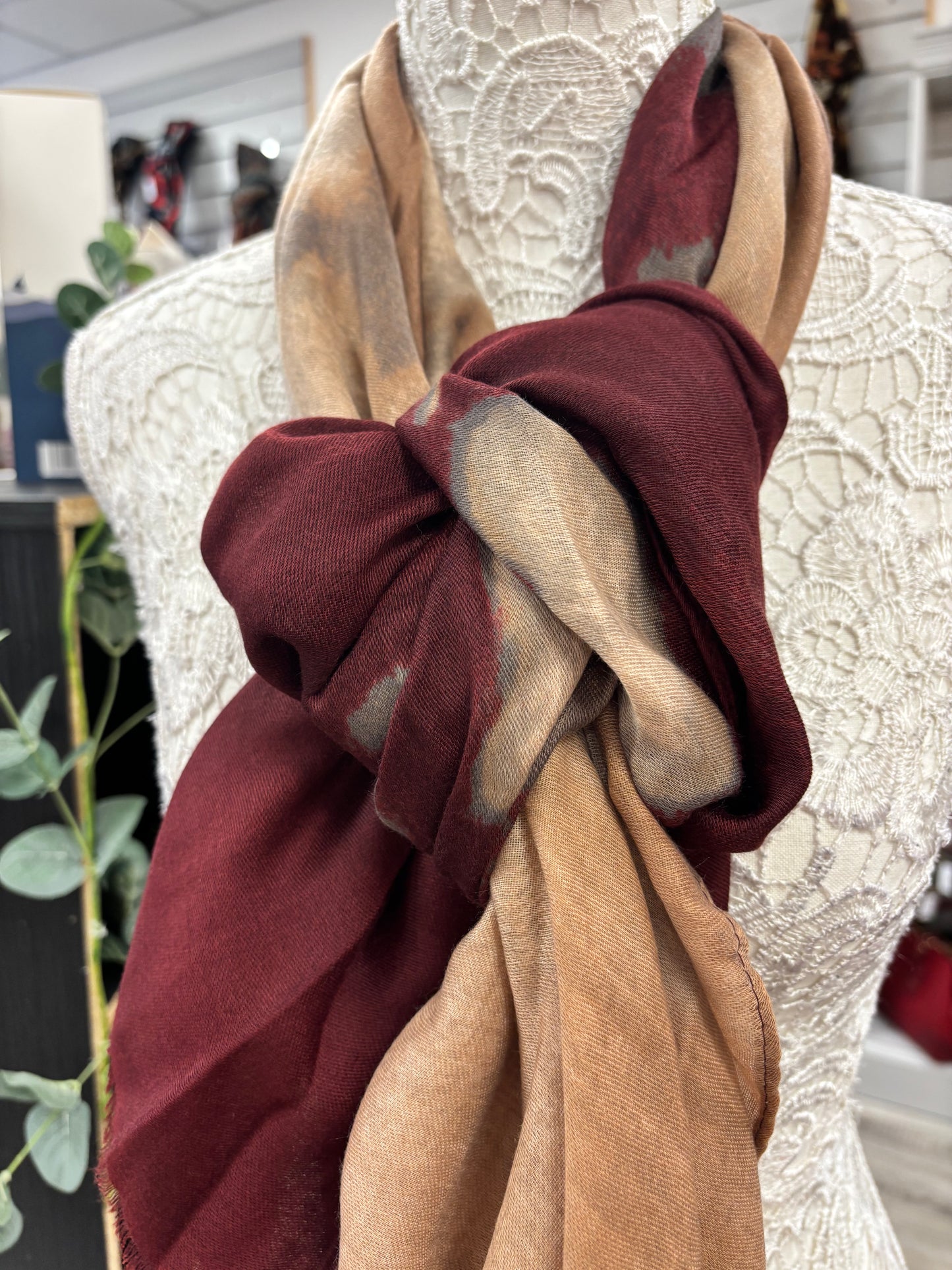 Lexi abstract marble print scarf