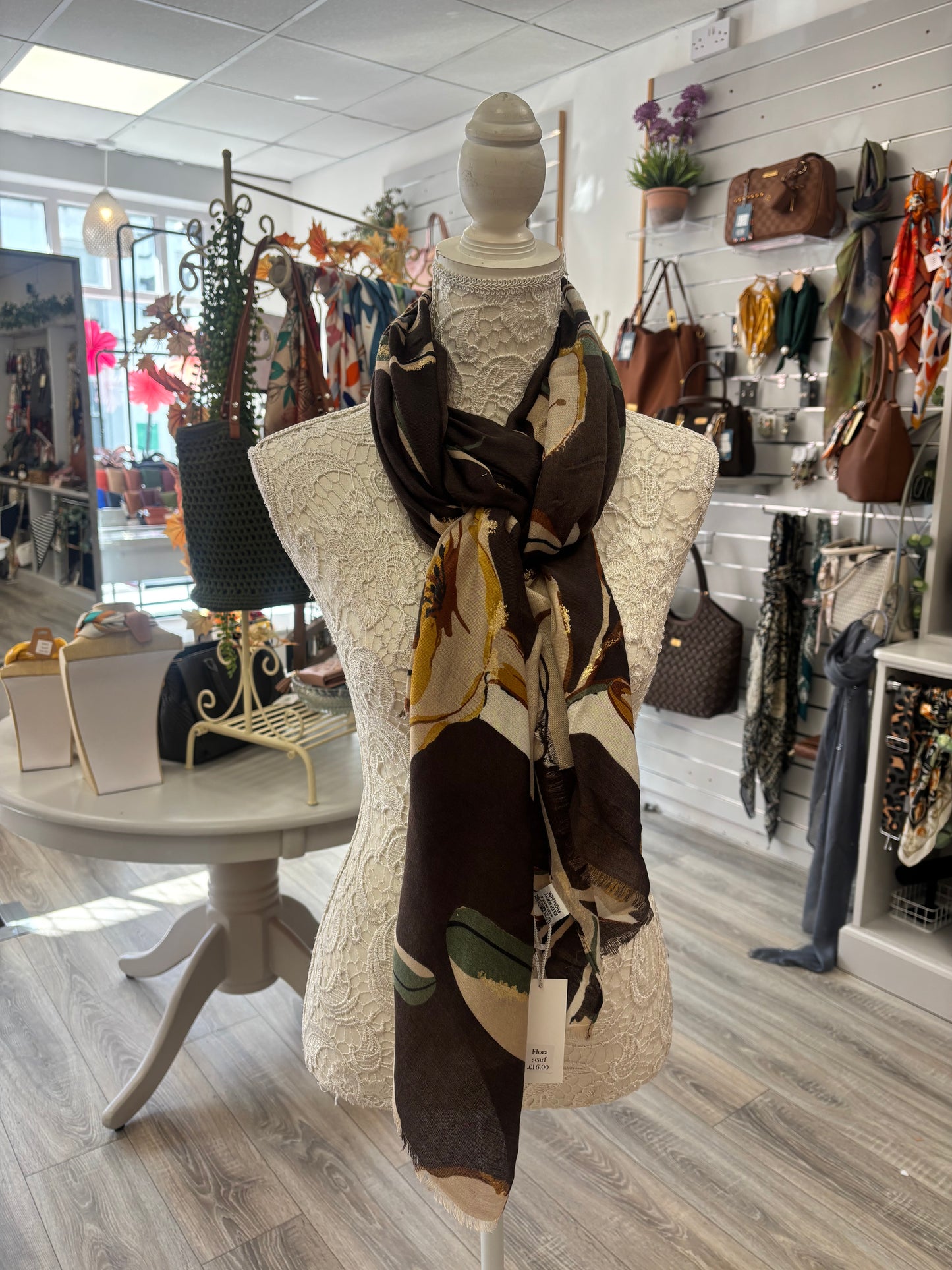 Flora autumn mid weight scarf