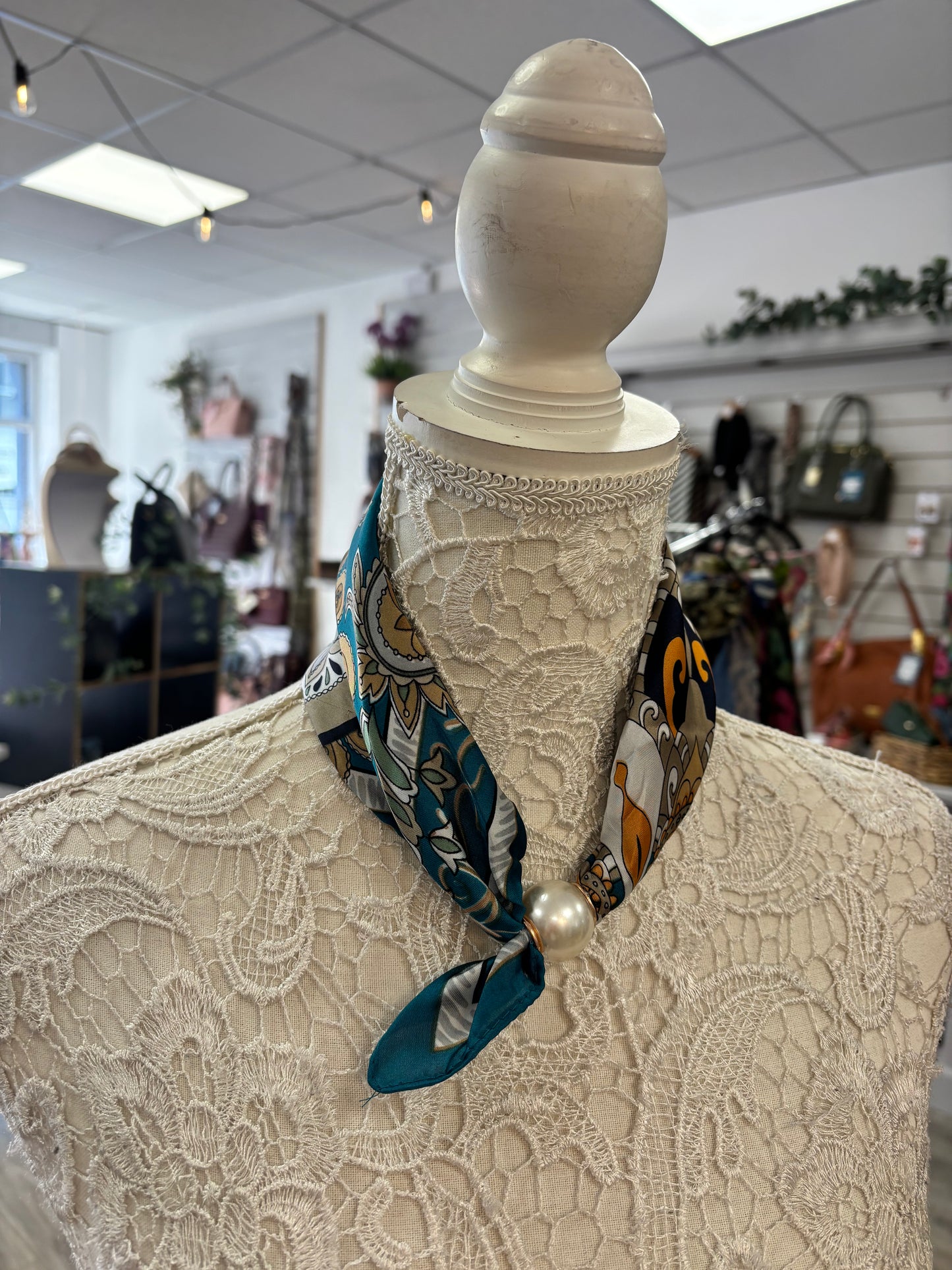 Tulla mixed print scarf