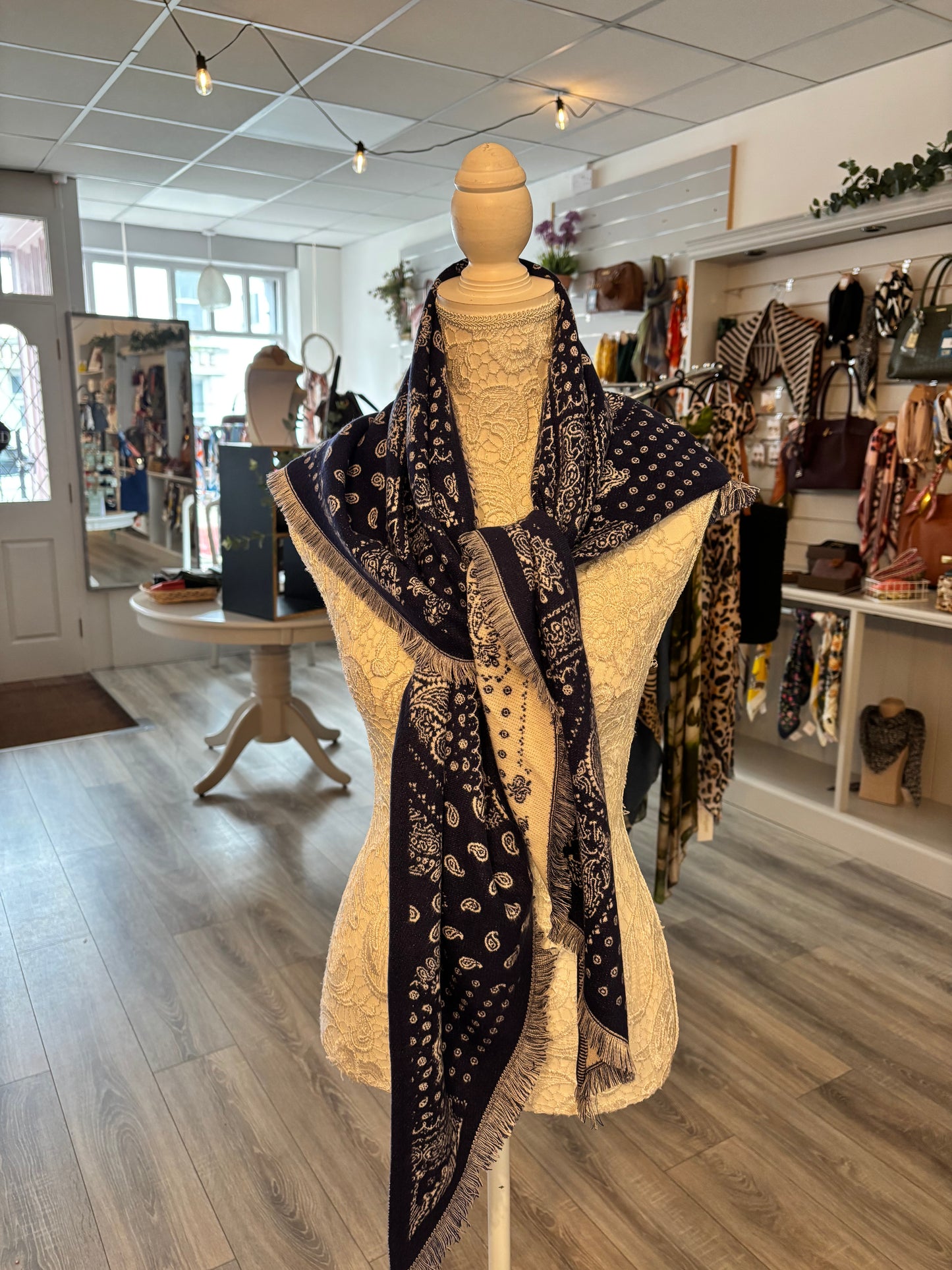 Bethany fringed luxury scarf