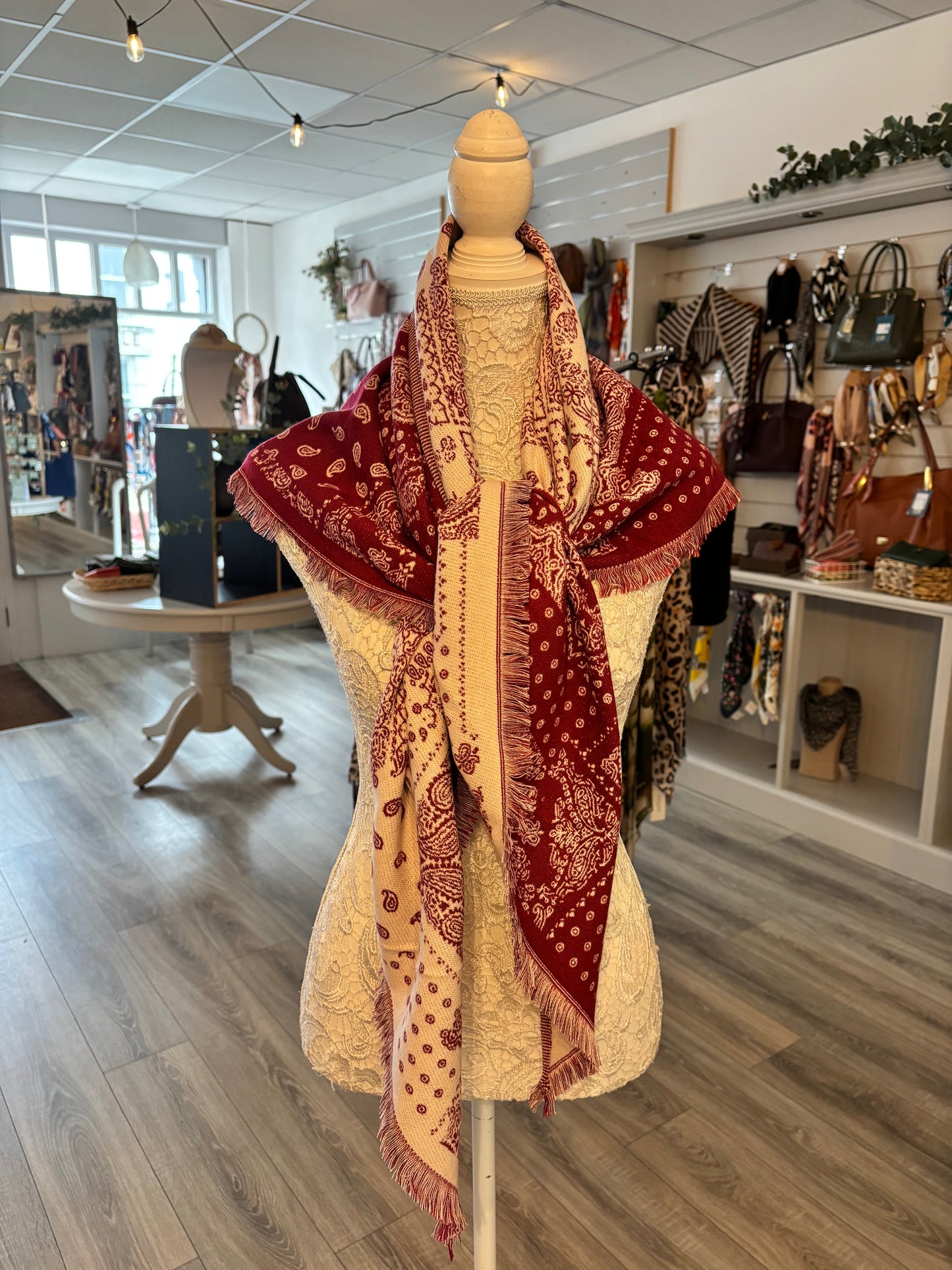 Bethany fringed luxury scarf