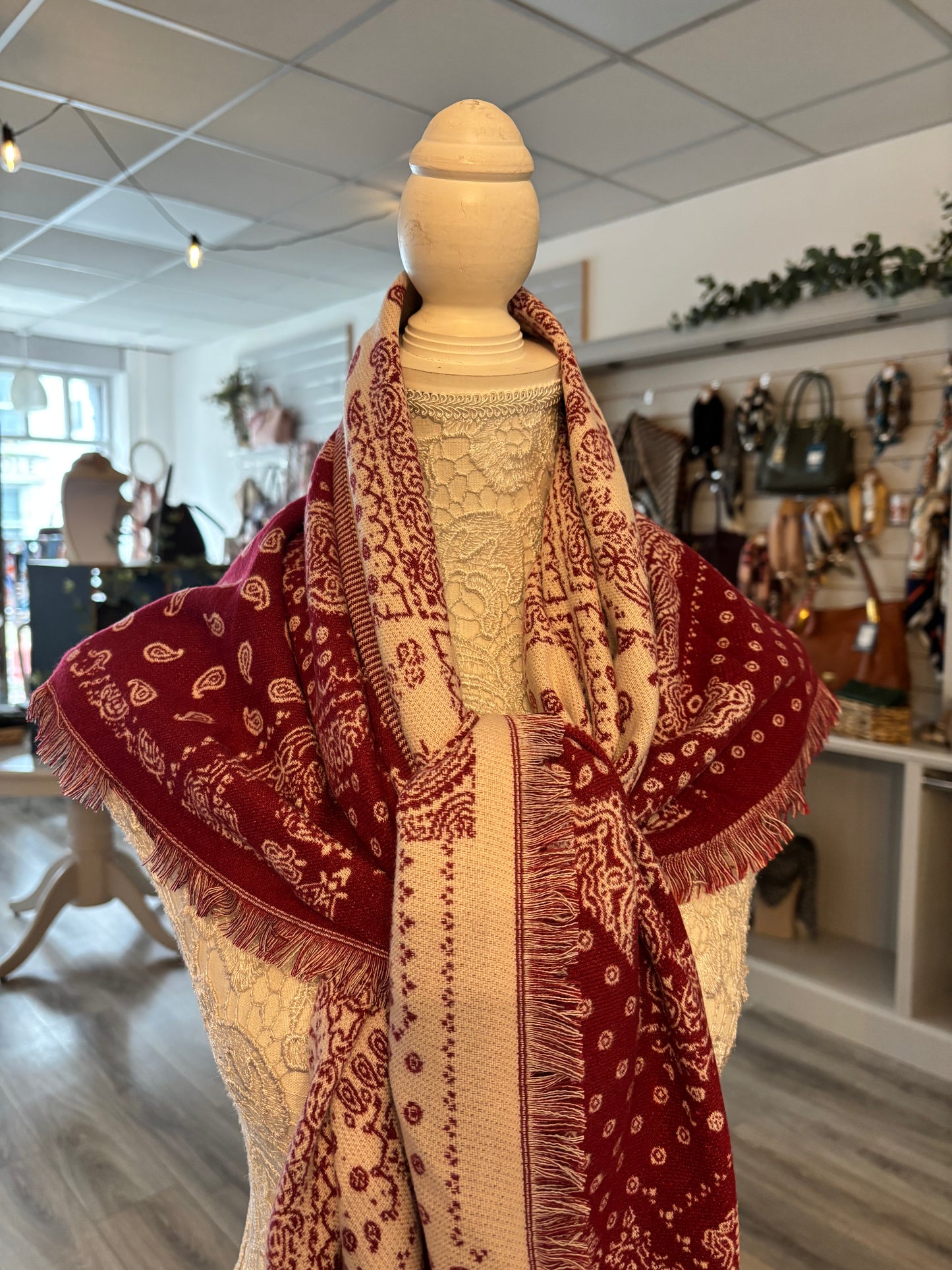 Bethany fringed luxury scarf